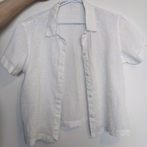 White Linen buttoned shirt